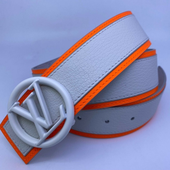 New Authentic Reversible LV Antarctica Monogram Circle Belt 38" - Picture 2 of 12